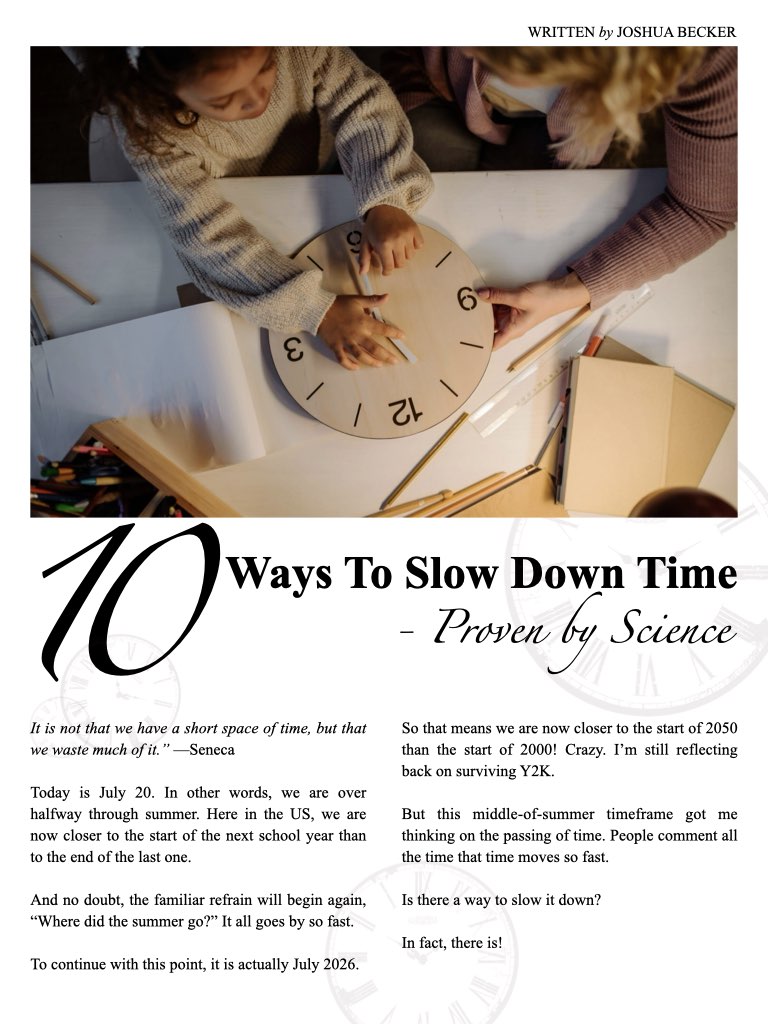 10 ways to slow down article